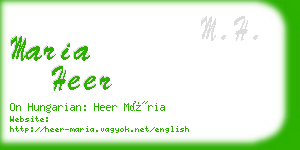 maria heer business card